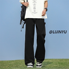 夏季薄款运动裤男纯棉直筒宽松休闲长裤子K687特批：45：88，男装休闲裤，星座718-1