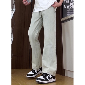 （自拍图-大货）春夏男士美式高街水洗微喇牛仔裤K910-特P42 控58图片