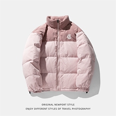 灯芯绒立领拼接棉服加厚面包服情侣刺绣棉衣外套J5043-P110控168，男装棉衣，电商A362