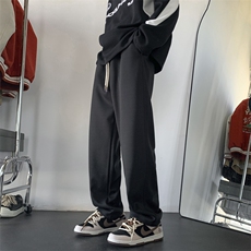 现货）某音重工刺绣弯刀卫裤直筒休闲长裤KK171-P55，男装休闲裤，星座1213