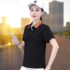 燕颉POLO衫夏款女士2023夏季新款中老年妈妈翻领衣服正肩体恤上衣，女装T恤，燕颉服饰