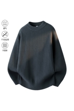 City秋冬加厚高品质设计感纯色街头中领针织毛衣2025MZ85-P48，男装针织衫/毛衣，星座610B-1