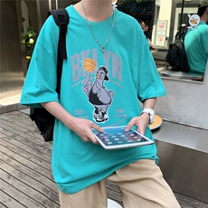 高点击！夏季大码青少年中性宽松t恤短袖半袖体恤A422-1-DT13-P28，男装T恤，电商A422-1