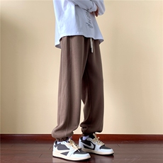 卫裤男秋款裤子贴标束脚运动裤2025新款休闲裤A166-YK029-P50控68，男装休闲裤，电商A166