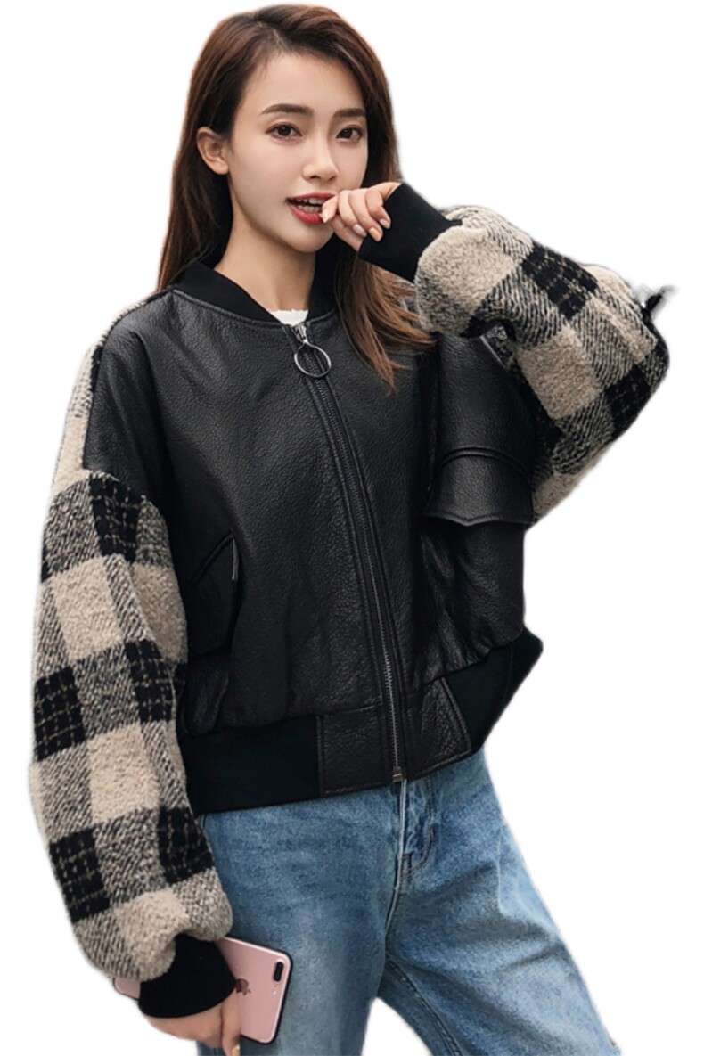现货271-930-P155皮毛拼接短外套控218,女装短外套,浙宝271