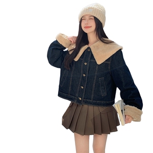 现货冬季新款韩系大翻领牛仔内胆羽绒服2C057-9952-P225-K328图片