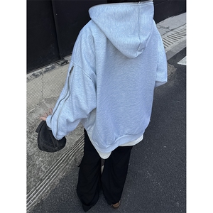潮牌连帽开衫卫衣外套男女2024秋冬2024新款拉链夹克WB314-P62图片