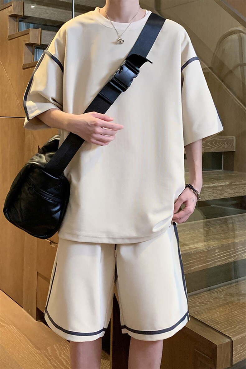 重磅280克~夏季短袖短裤两件套休闲套装TZ563特P55,男装休闲套装,电商A309