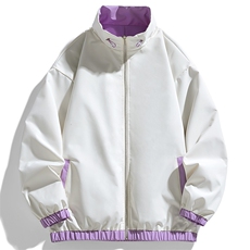 两面穿时尚连帽冲锋衣外套夹克学生棒球服团体班服，男装夹克，星座301D-5(原星座1415）