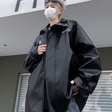 冬季韩版男士PU皮衣外套机车外套棒球棉服潮牌情侣PW72，男装夹克，星座1116A-1（原606A）