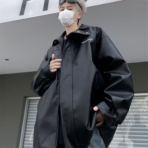 冬季韩版男士PU皮衣外套机车外套棒球棉服潮牌情侣 PW72图片