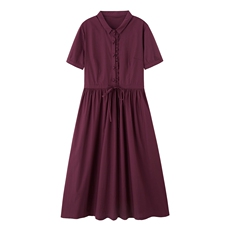 6308时尚木耳边气质连衣裙，女装连衣裙，倪叶myz