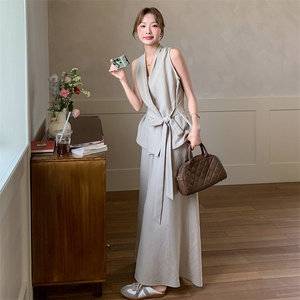 御姐轻熟风收腰马甲上衣半身裙套装两件套女夏韩里韩系穿搭一整套图片