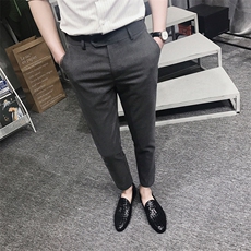 K200P50休闲九分西装裤韩版潮流垂感9分小西裤男，男装西服套装，星座1904A