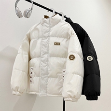 2025立领皮标棉衣棉服小牛津防水面料拼接棉袄面包服1609-P75，男装棉衣，星座207