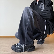 扎染牛仔裤男韩版潮流高街帅气2024秋冬新款ins宽松长裤RK048-P37，男装牛仔裤，星座412-2