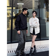 26春装新款美拉德立领飞行夹克boxy廓形休闲百搭外套上衣JK6500，男装夹克，电商A486-1