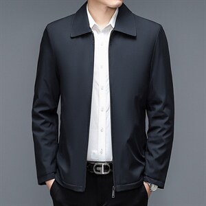 秋冬新款男装中青年商务潮流上衣男士休闲加绒外套ZL1611-P115