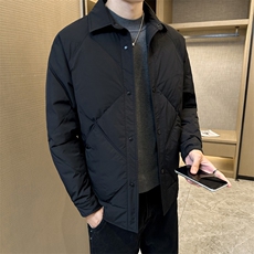 翻领轻薄羽绒服夹克男棱角设计休闲外套上衣DS-A329-S2607-P135，男装夹克，电商A329