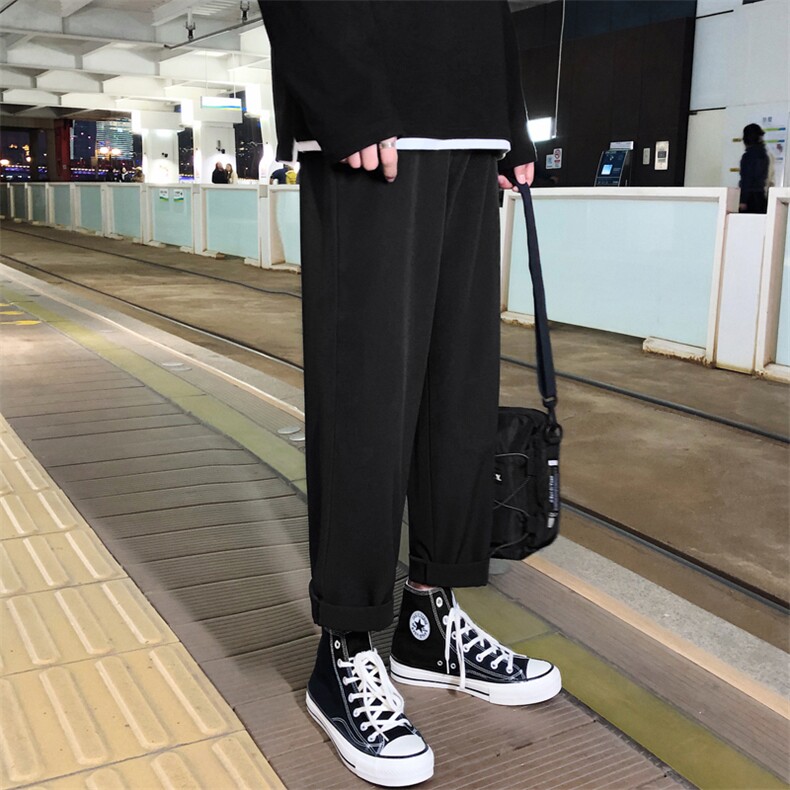 加绒2021运动休闲直筒潮流百搭九分裤1216-P20加绒批25,男装休闲裤,星座718-1