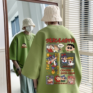 量大优 重磅220克华夫格短袖T恤  蜡笔小新印花HT3102-P20图片