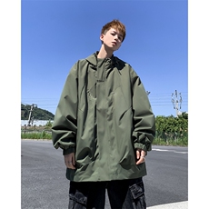 胖胖哥美式雪尼尔连帽棉服男士冬季宽松大码保暖酷飒棉衣休闲外套，男装夹克，星座1013-1
