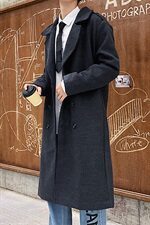 2020冬款呢大衣加长双排扣呢风衣男款拉风呢衣男外套冬装D501P135，男装毛呢大衣，星座312B-1
