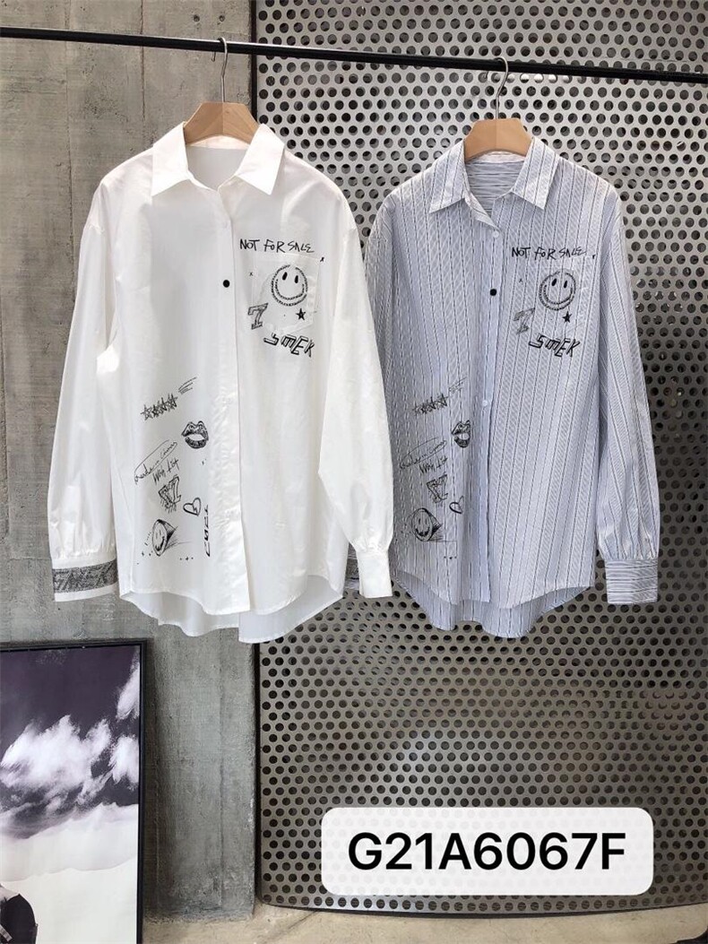 春夏新品时尚潮流烫钻衬衫，女装衬衫，G55