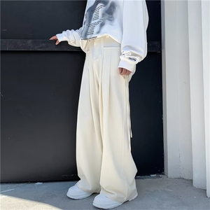 长裤休闲潮男纯色潮流西裤百搭青春流行皮带头西裤X926P43图片