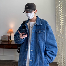 现货加绒牛仔棉服男士冬季羊羔绒翻领加厚毛领保暖外套MY2250-P85，男装棉衣，星座1103-3