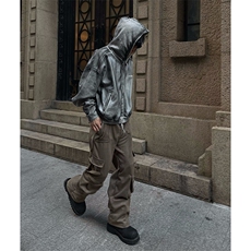 自家图，不拿货棕色工装牛仔裤男微喇叭裤子-KZA34-P63，男装牛仔裤，星座1007（原301D）