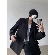 小众解构设计感垫肩西装外套男宽松休闲金属高级上衣XF419P135，男装西服套装，星座512-1（原513-3）