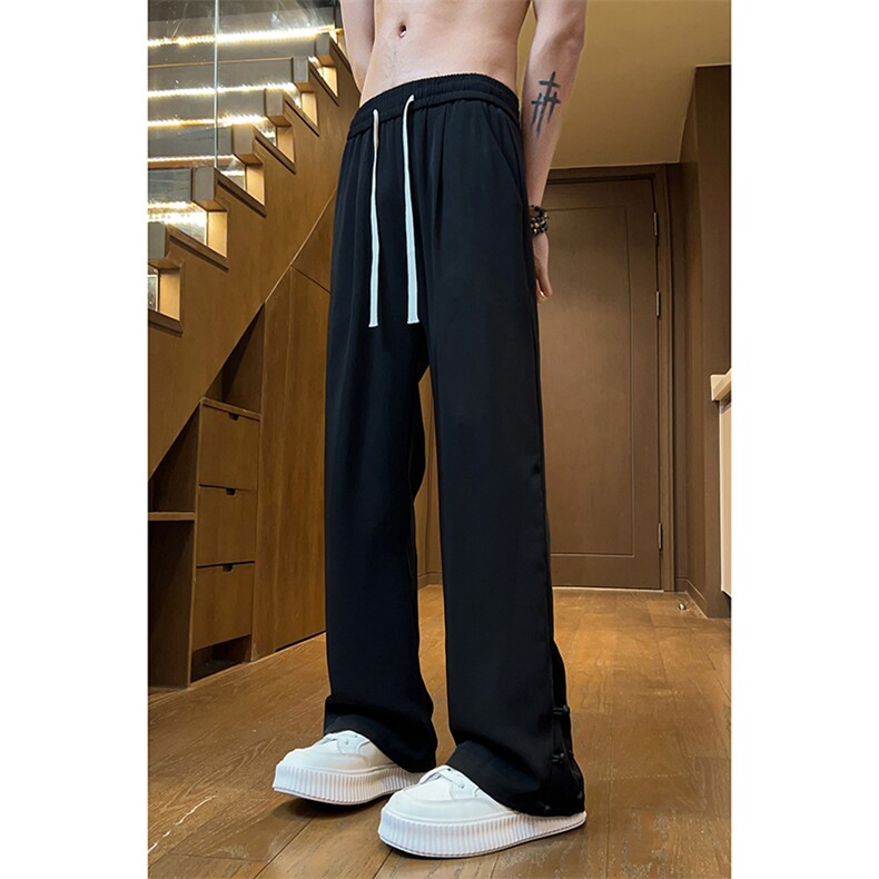 夏季新中式美式高街hiphop盘扣休闲九分裤货号K2422P50控价78,男装休闲裤,电商A063