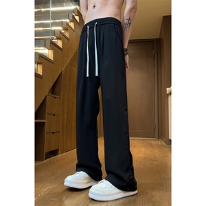夏季新中式美式高街hiphop盘扣休闲九分裤货号K2422P50控价78