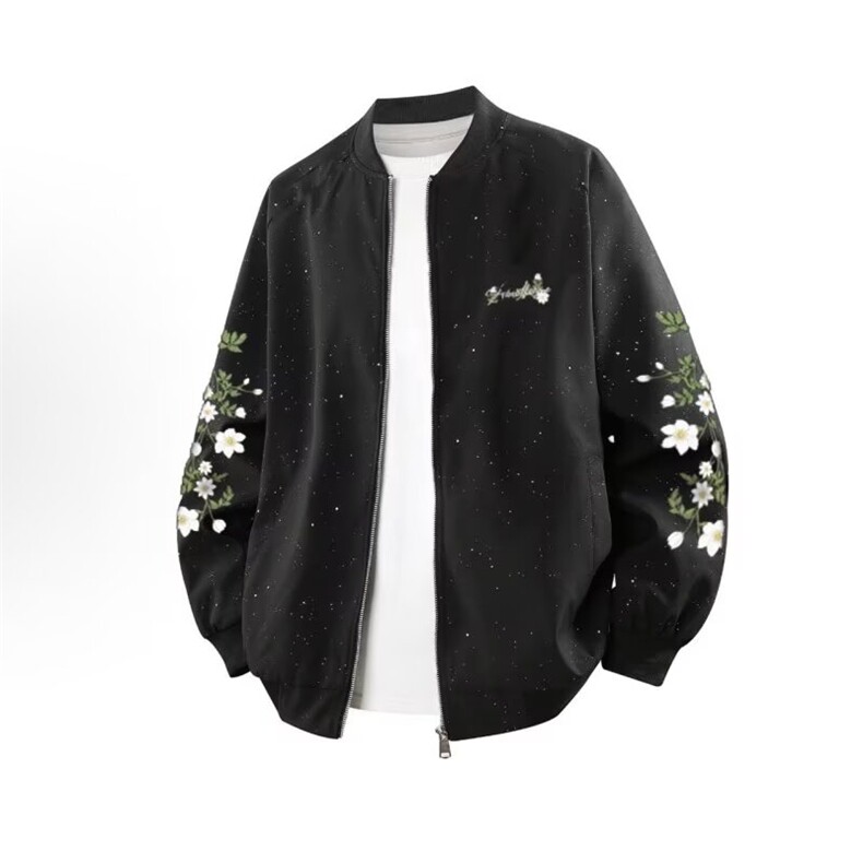 1506-1/JMX381/P49网红潮牌宇航员卡通字母印花棒球服男女春秋,女装职业装,星座1506-1
