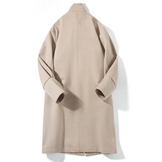 大货假两件精品-毛呢男大衣男风衣男中长款大码F760-P135白底D，男装风衣，星座401