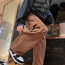日系复古工装裤男ins潮牌菠萝格休闲裤A542P42，男装休闲裤，星座1116-2