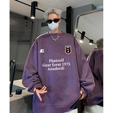 抖音得物供货提供视频秋冬重磅美式麂皮绒圆领卫衣JY336，男装卫衣，电商A486