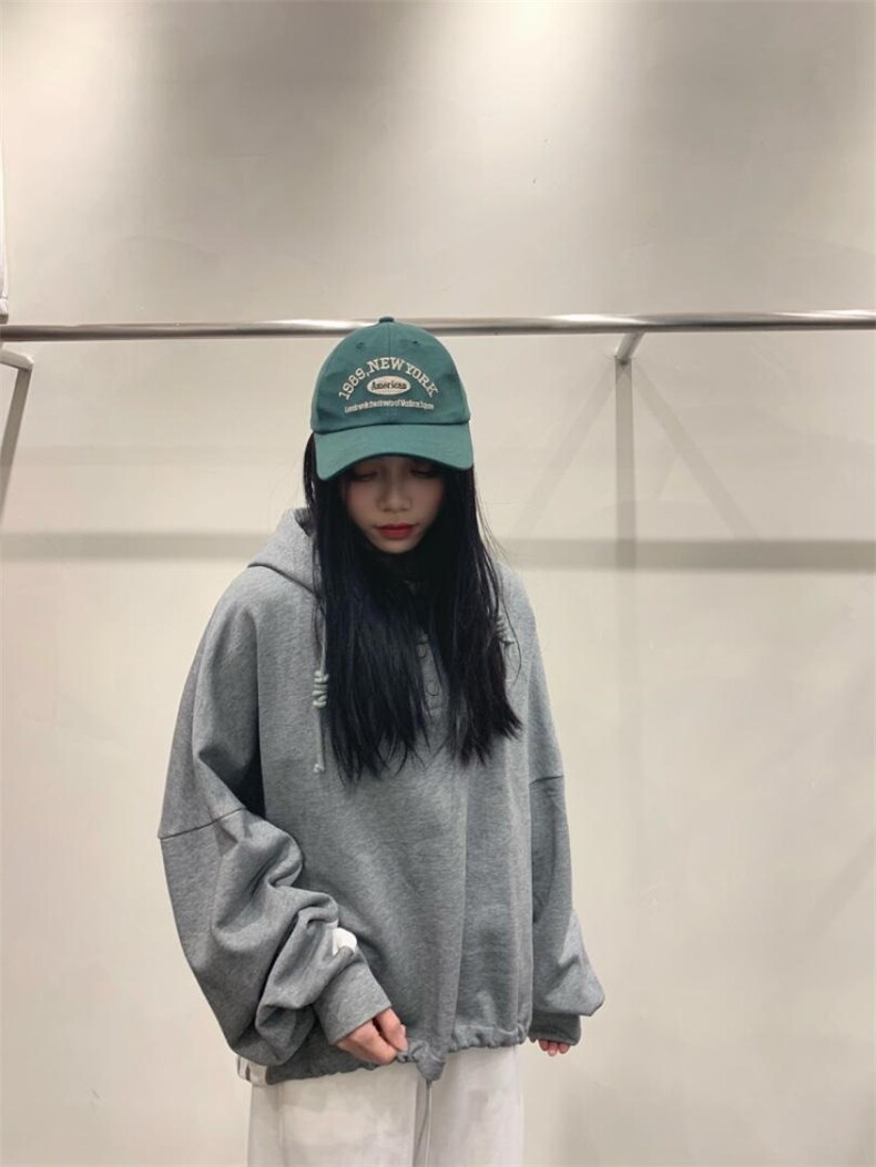 春季新款欧货高级灰色卫衣，女装卫衣/绒衫，月光水岸