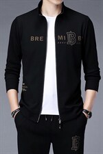 运动套装男春秋季2023新款长袖开衫中年休闲运动服宽松卫衣两件套，男装休闲套装，电商B212（原钱塘6029）