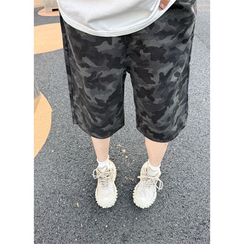 现货夏季迷彩工装宽松阔腿直筒五分休闲短裤男K5916-特P35控59,男装牛仔裤,星座205