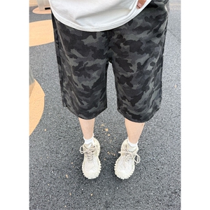 现货 夏季迷彩工装宽松阔腿直筒五分休闲短裤男 K5916-特P35 控59图片