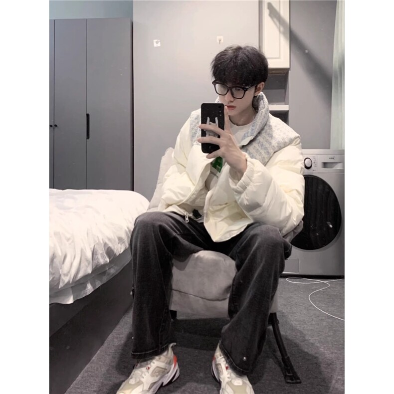 W617-P88高街小香风立领棉服冬季加厚保暖情侣面包服外套，男装棉衣，星座911-1