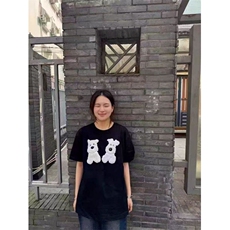 H0433-p35毛巾绣+贴标大短袖t恤女夏季半袖宽松别致上衣，男装T恤，星座617A-2
