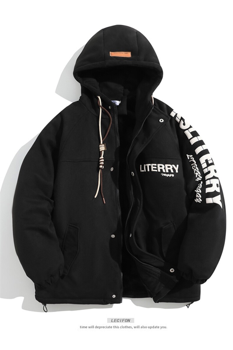 麂皮绒连帽棉衣男女棉服新款棉袄加绒外套冬装3355-P90控128,男装棉衣,星座207
