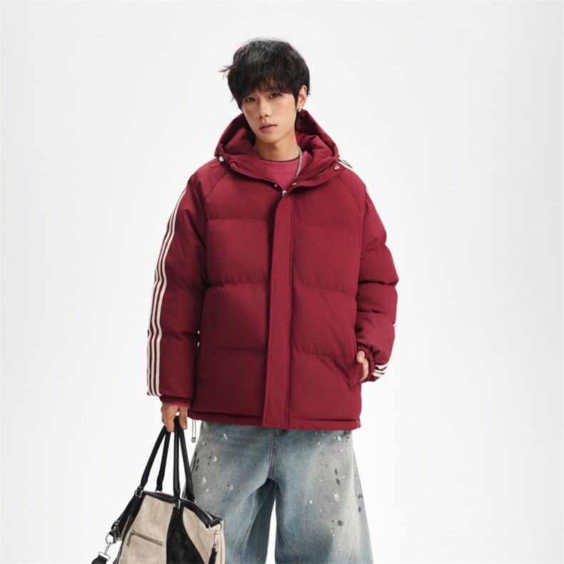 冬季潮流条纹五防立领加绒加厚棉衣情侣撞色棉服外套MY8899-p78,男装棉衣,星座610B-1