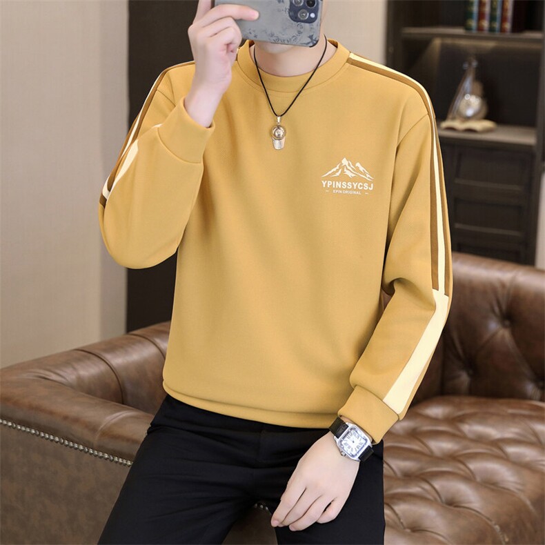 春季新款男士时尚潮流圆领拼接长袖卫衣打底衫XZ310B-2-J1122-P38,男装卫衣,星座310B-3
