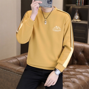 春季新款男士时尚潮流圆领拼接长袖卫衣打底衫XZ310B-2-J1122-P38