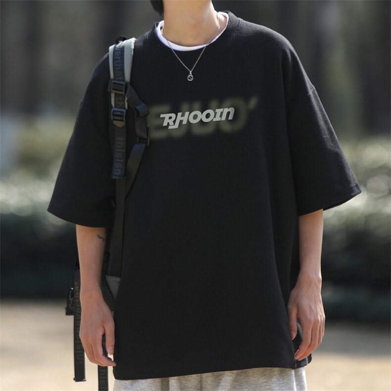 华夫格！港风华夫格短袖T恤男士半袖男五分袖体恤衫男HT120-P25,男装T恤,电商B367