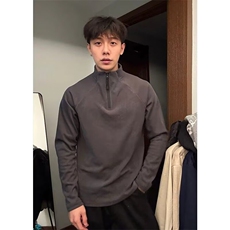 秋冬德绒打底T恤保暖上衣健身运动男半拉链圆领长袖ST716-P33，男装T恤，星座412-3